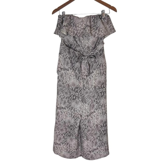 Aritzia Babaton Altamiro Flutter Sleeveless Jumpsuit- Snakeskin- Size 4 - Picture 6 of 14